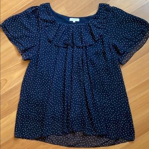 Polka dot Sheer top with attached liner